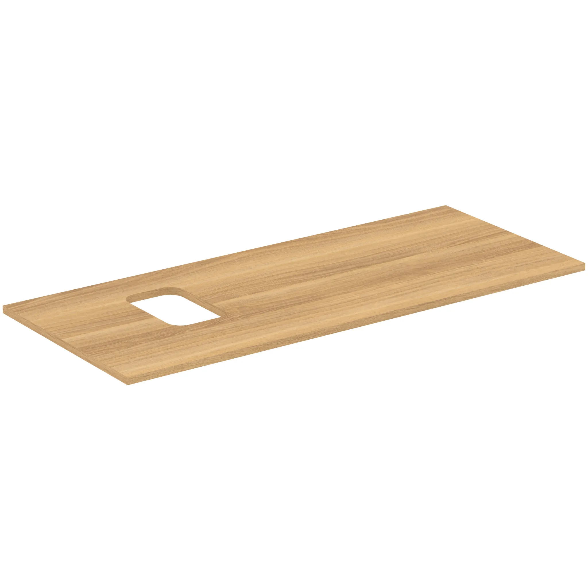 Waschtischplatte i.life B Ausschnitt links für eine Schale 1202x507x18mm Weiß matt