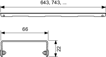 TECEdrainline Designrost "quadratum" 1500 mm Edelstahl gebürstet, gerade