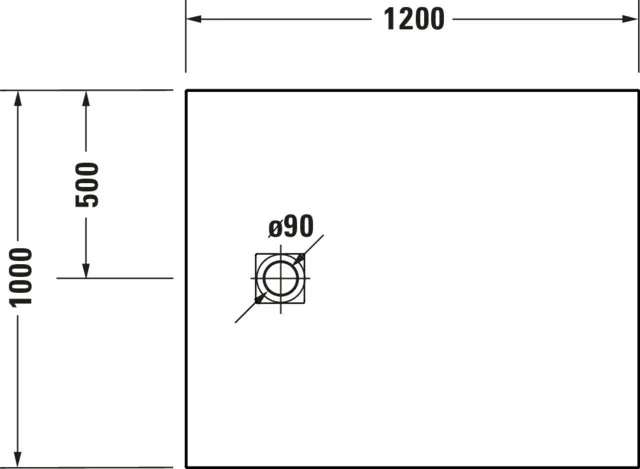 Duravit rechteck Duschwanne „Sustano“ 120 × 100 cm in Hellgrau Matt