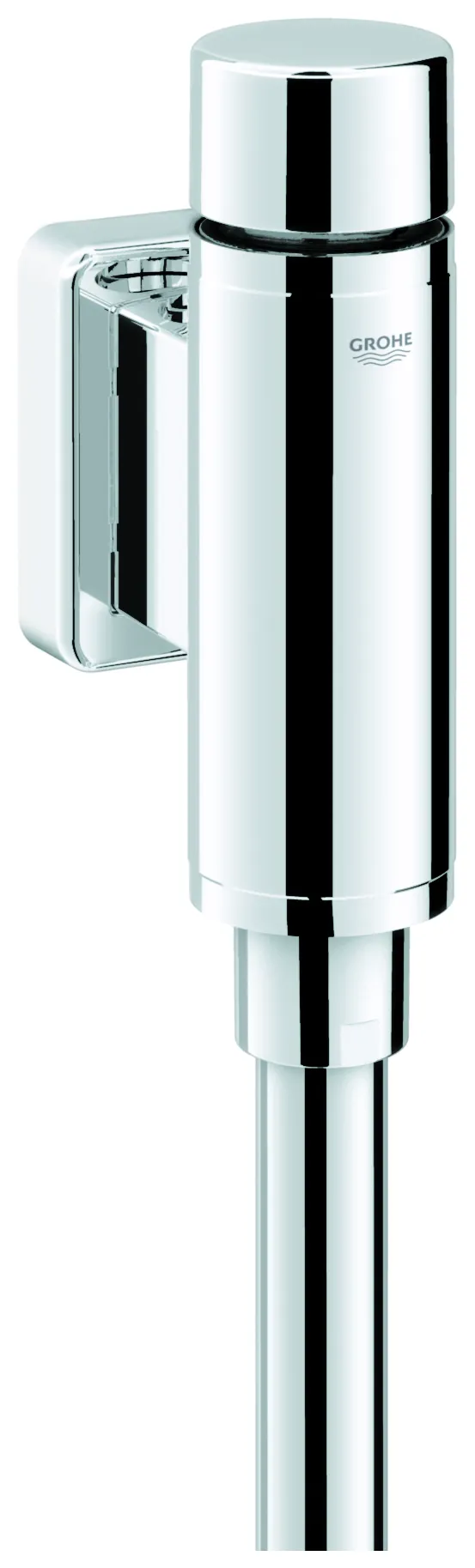 Urinal-Druckspüler Rondo 37342, DN 15, integrierte Vorabsperrung, vandalensicher durch Betätigungsknopf aus Metall, chrom Urinal-Druckspüler Rondo 37342, DN 15, integrierte Vorabsperrung, vandalensicher durch Betätigungsknopf aus Metall, chrom