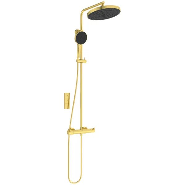 Ideal Standard Ceratherm T125+ Duschsystem mit Brausethermostat Brushed Gold Ideal Standard Ceratherm T125+ Duschsystem mit Brausethermostat Brushed Gold
