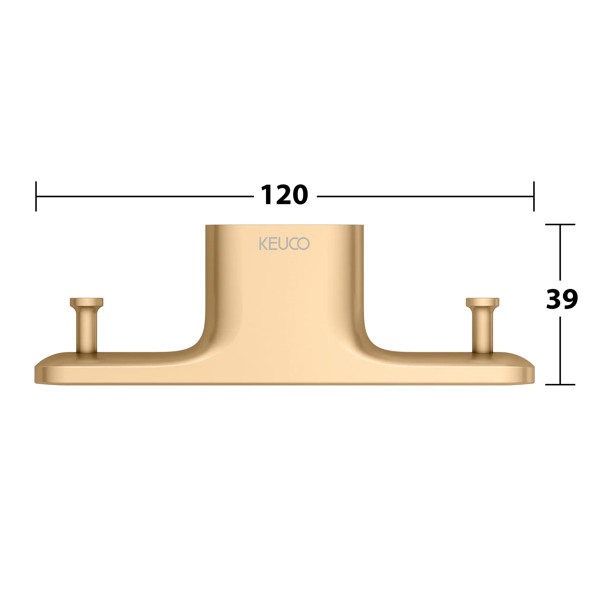 Edition 400 Handtuchhaken doppelt Messing gebürstet Edition 400 Handtuchhaken doppelt Messing gebürstet
