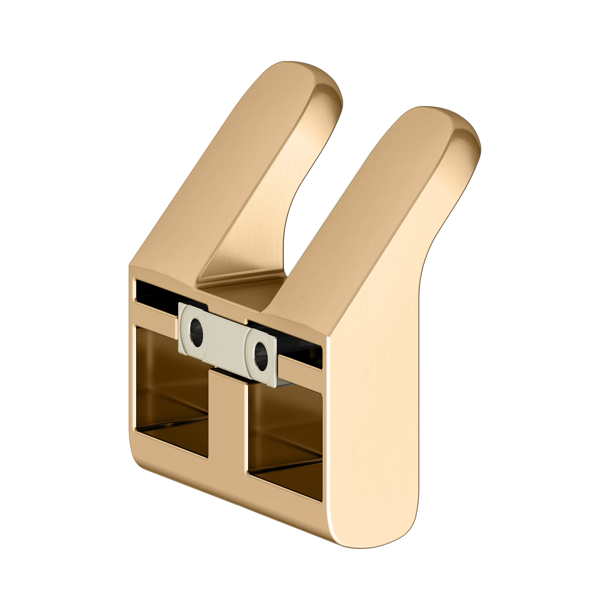 Collection Moll Handtuchhaken doppelt Messing gebürstet Collection Moll Handtuchhaken doppelt Messing gebürstet