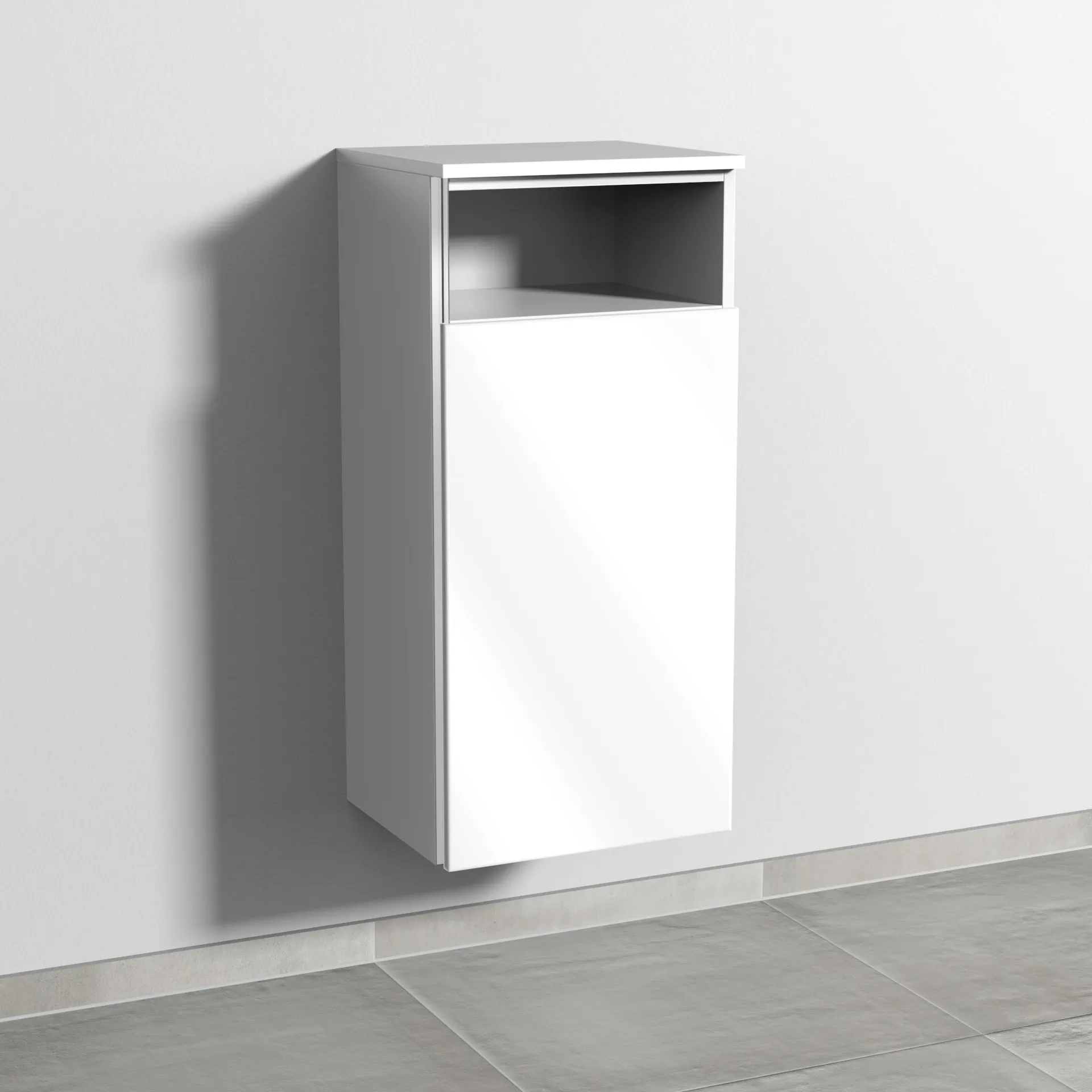 Sanipa Mittelschrank „3way“ 400 × 850 × 345 mm Anschlag rechts, in Weiß (glanz), Anschlag rechts