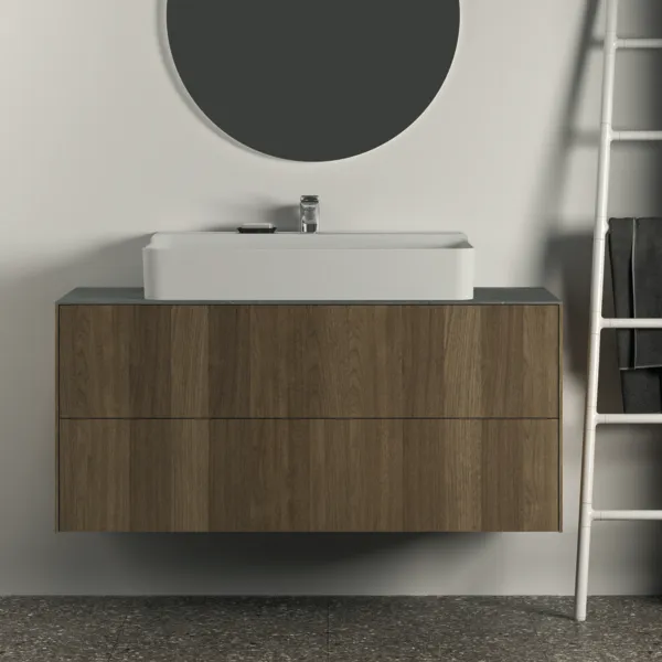 Ideal Standard Waschtischunterschrank „Conca“ 120 × 54 × 50,5 cm Walnuss dunkel Furnier Ideal Standard Waschtischunterschrank „Conca“ 120 × 54 × 50,5 cm Walnuss dunkel Furnier
