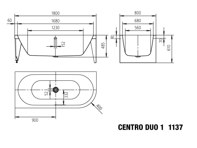 Kaldewei MEISTERSTÜCK CENTRO DUO 1 Badewanne, alpinweiß, Perl-Effekt, 1800x800 mm, Eckeinbau rechtsseitig Kaldewei MEISTERSTÜCK CENTRO DUO 1 Badewanne, alpinweiß, Perl-Effekt, 1800x800 mm, Eckeinbau rechtsseitig