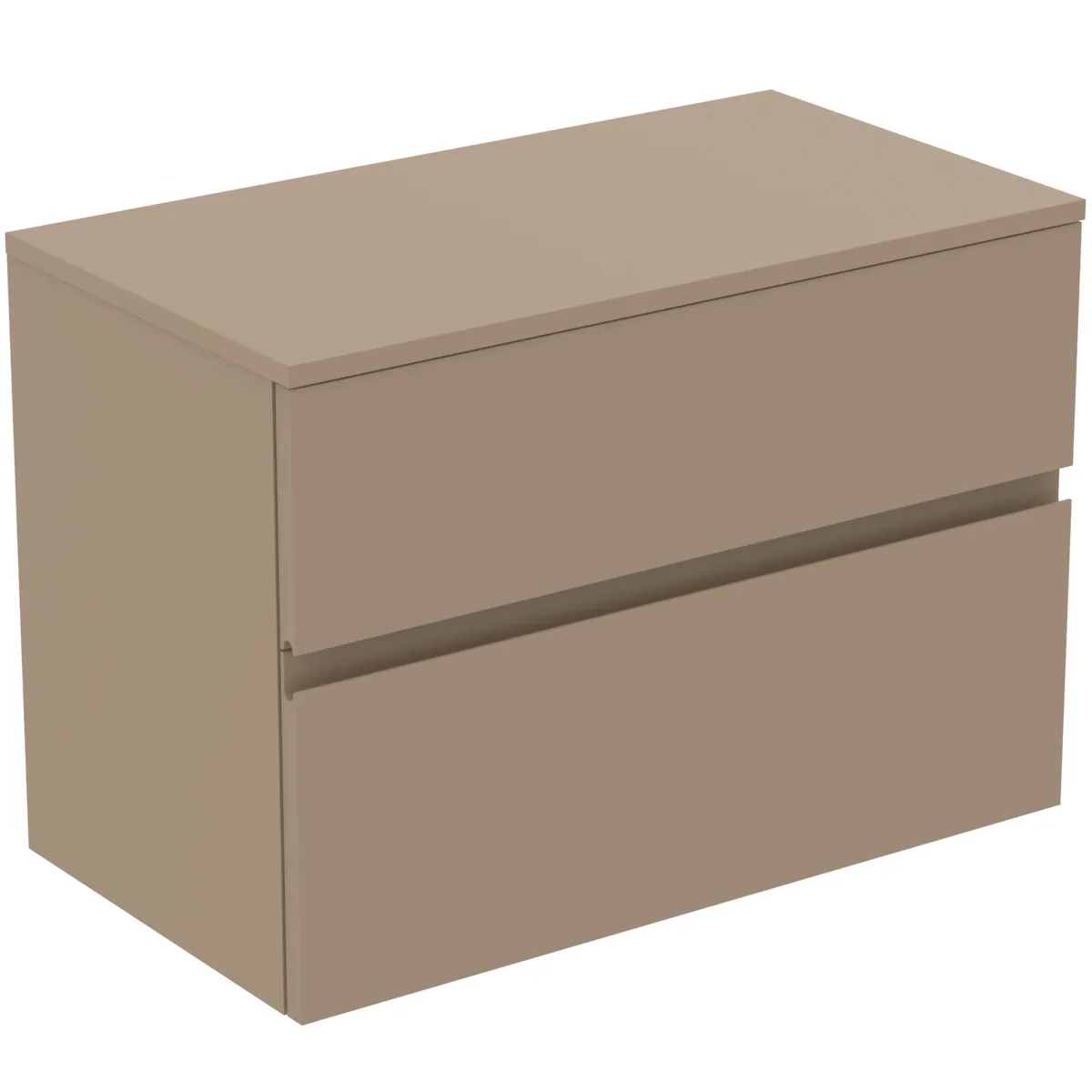 Ideal Standard Waschtischunterschrank Finesse ohne Ausschnitt, 802x440x558mm, 2 Auszüge, Greige matt Ideal Standard Waschtischunterschrank Finesse ohne Ausschnitt, 802x440x558mm, 2 Auszüge, Greige matt