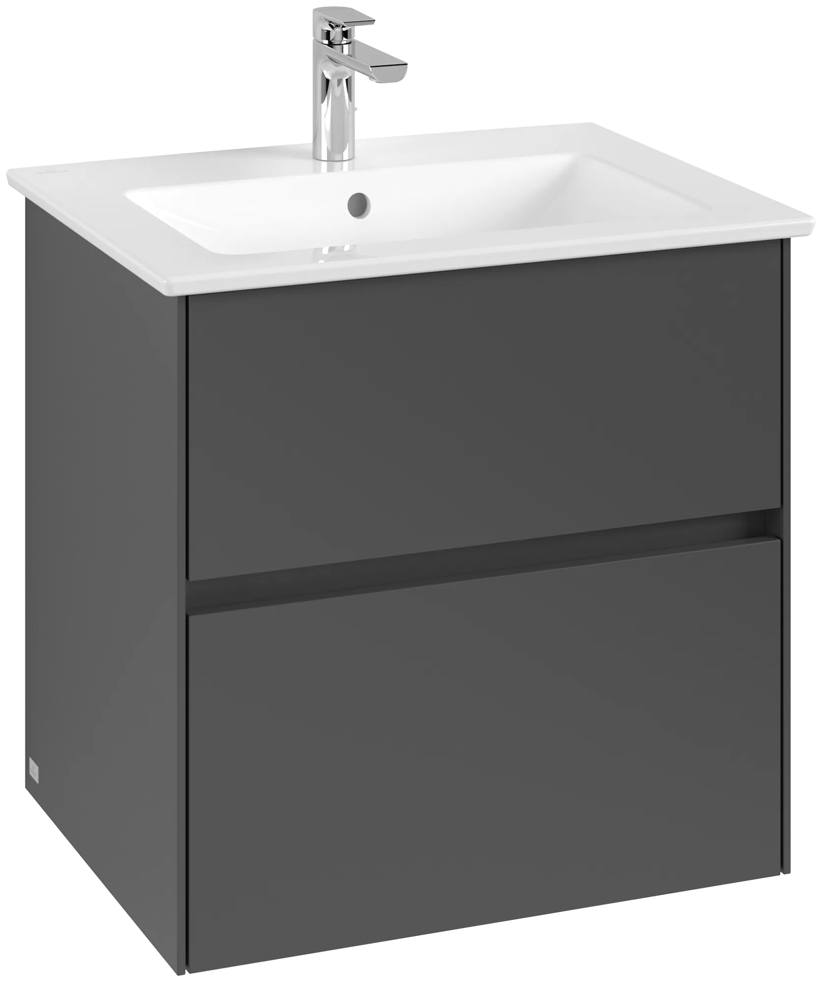 Villeroy & Boch Waschtischunterschrank „Collaro“ 611 × 610 × 480 mm Graphite, ohne Beleuchtung, für Becken mittig