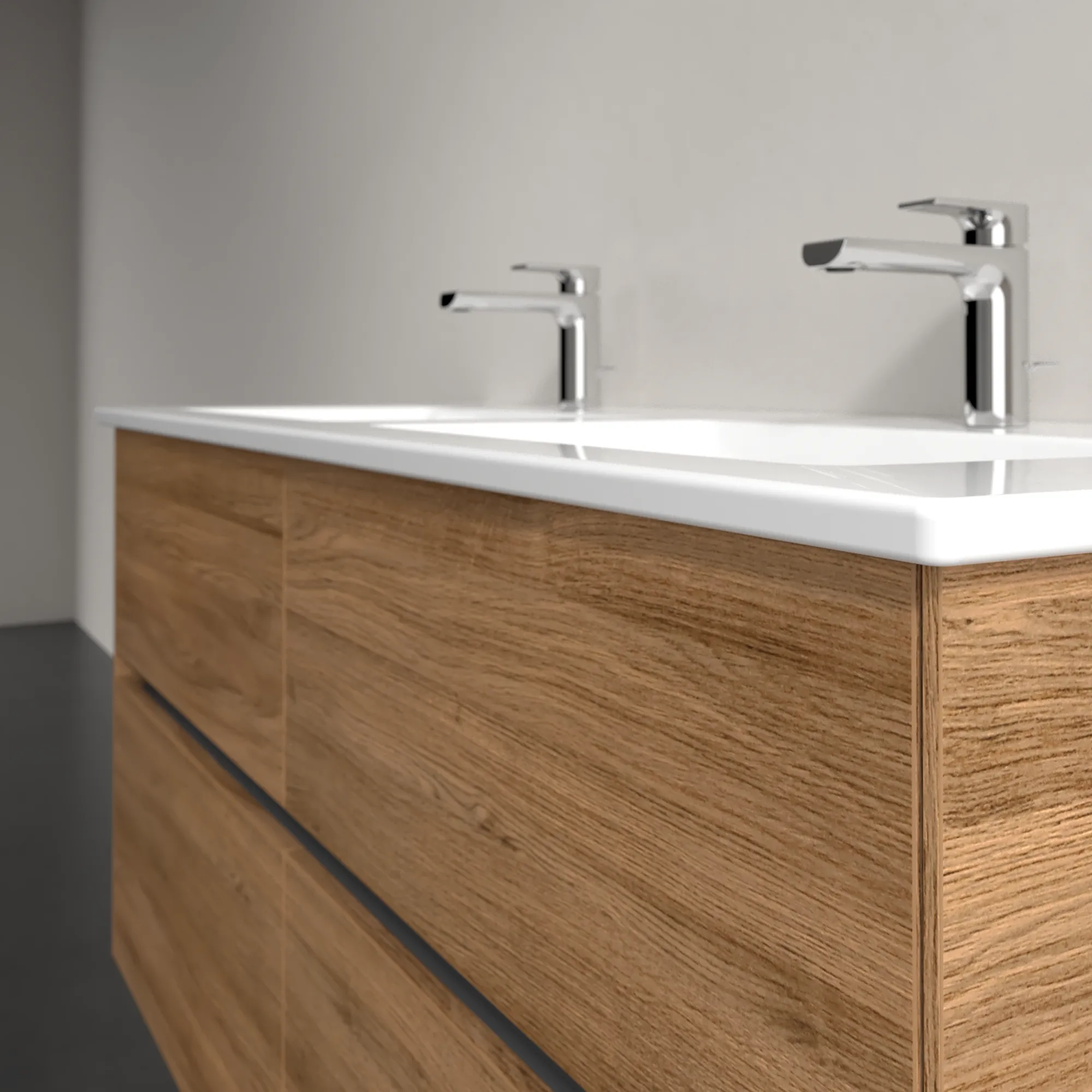 Villeroy & Boch Waschtischunterschrank „Collaro“ 1261 × 610 × 480 mm Kansas Oak, ohne Beleuchtung, für Becken mittig Villeroy & Boch Waschtischunterschrank „Collaro“ 1261 × 610 × 480 mm Kansas Oak, ohne Beleuchtung, für Becken mittig