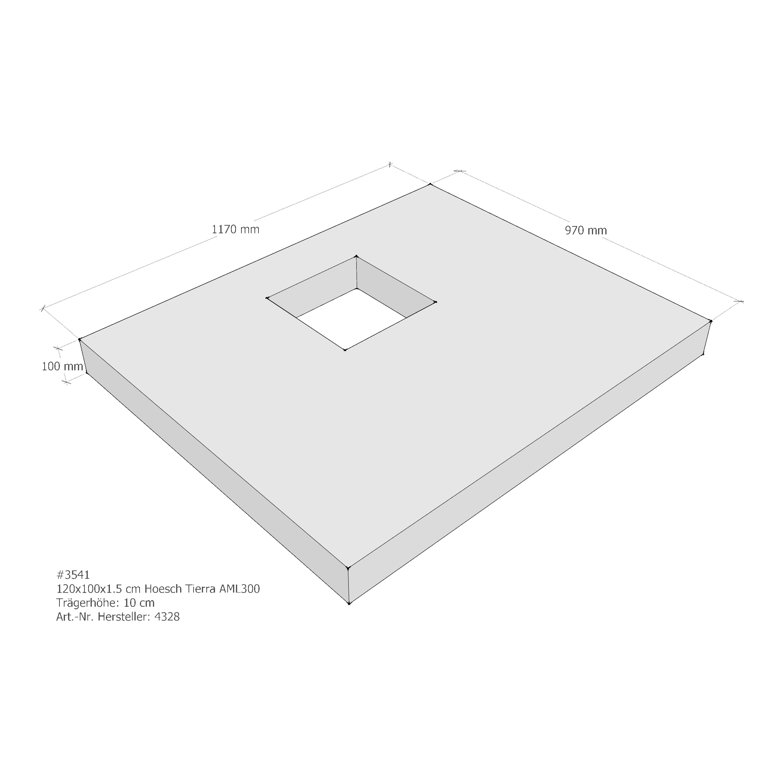 Duschwannenträger für Hoesch Tierra 120 × 100 × 1,5 cm Duschwannenträger für Hoesch Tierra 120 × 100 × 1,5 cm