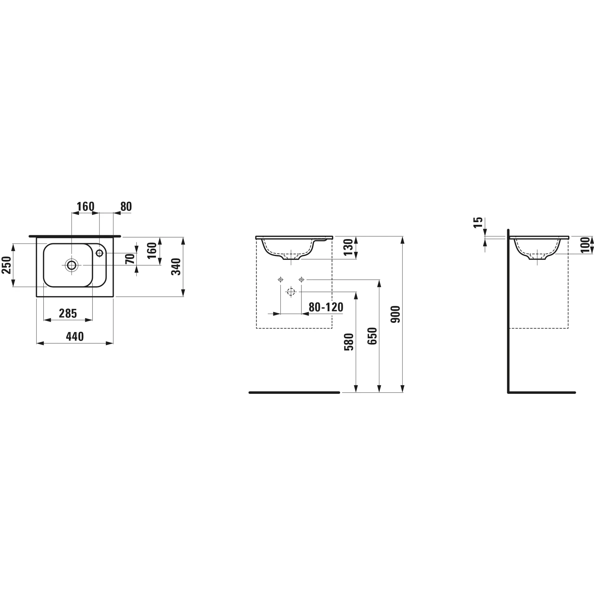 Laufen Möbelhandwaschbecken Slim MEDA 340x440x130 Marbond asymmetrisch 1 Hl. o.Ül. Becken li weiß matt Laufen Möbelhandwaschbecken Slim MEDA 340x440x130 Marbond asymmetrisch 1 Hl. o.Ül. Becken li weiß matt