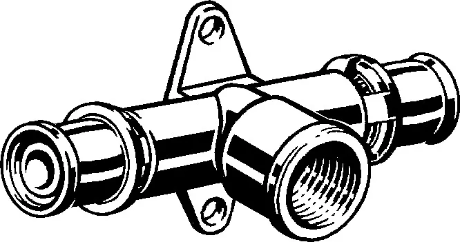 Viega „Sanfix P“ Wandscheiben- T-Stück mit 2 Muffen und Innengewinde 16 mm × 1/2″ × 16 mm Viega „Sanfix P“ Wandscheiben- T-Stück mit 2 Muffen und Innengewinde 16 mm × 1/2″ × 16 mm