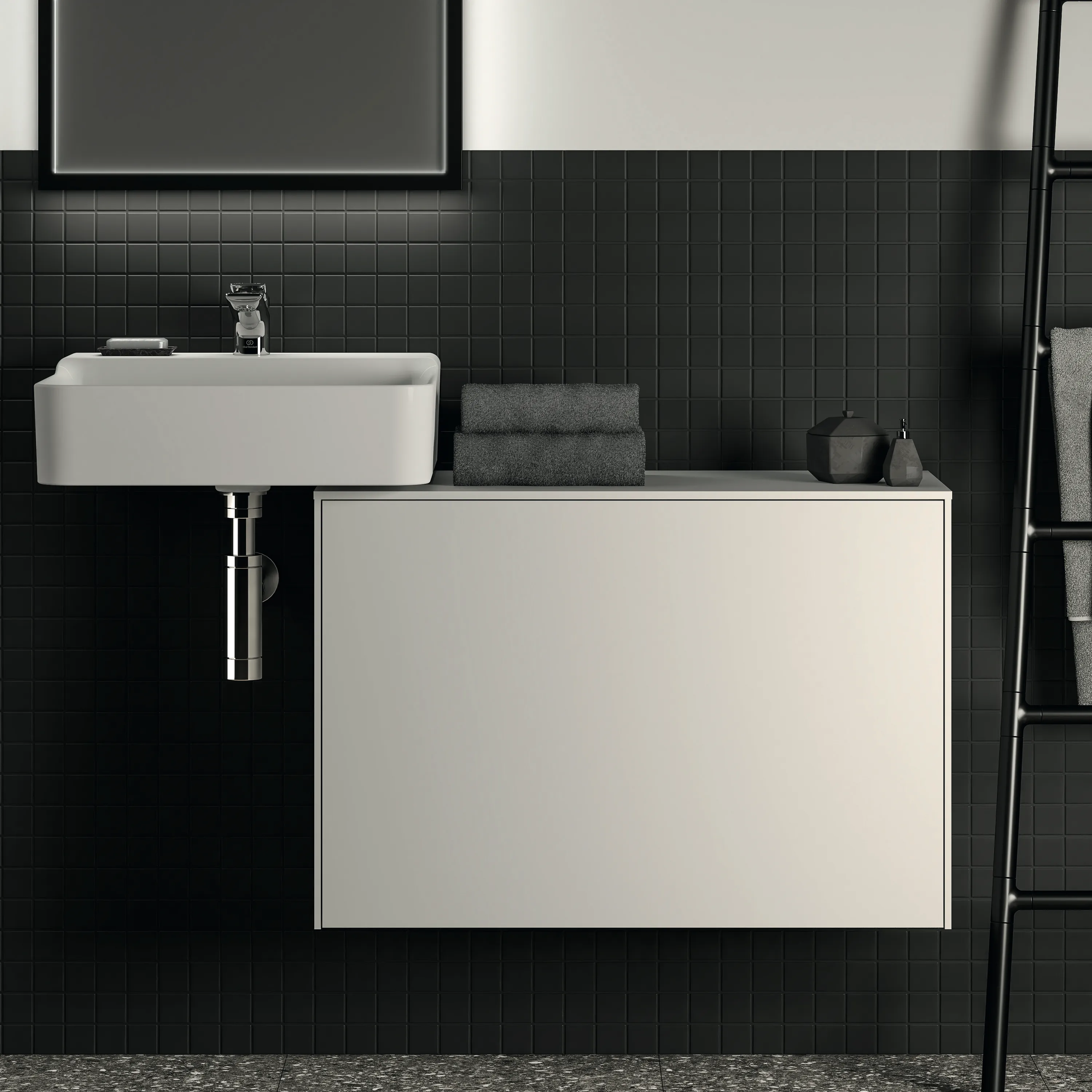 Ideal Standard Waschtischunterschrank Conca, 1 Auszug, ohne Ausschnitt, 802x373x550mm, Weiß Ideal Standard Waschtischunterschrank Conca, 1 Auszug, ohne Ausschnitt, 802x373x550mm, Weiß