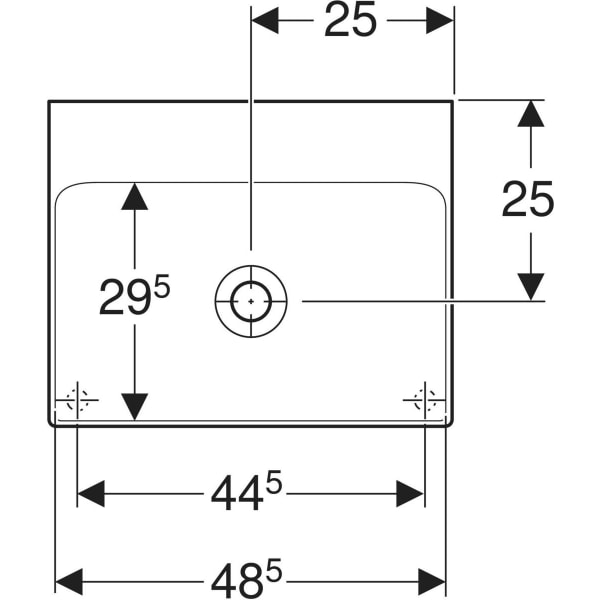 Aufsatzwaschtisch „One“, rechteckig 50 × 40 cm in weiß mit KeraTect® Aufsatzwaschtisch „One“, rechteckig 50 × 40 cm in weiß mit KeraTect®