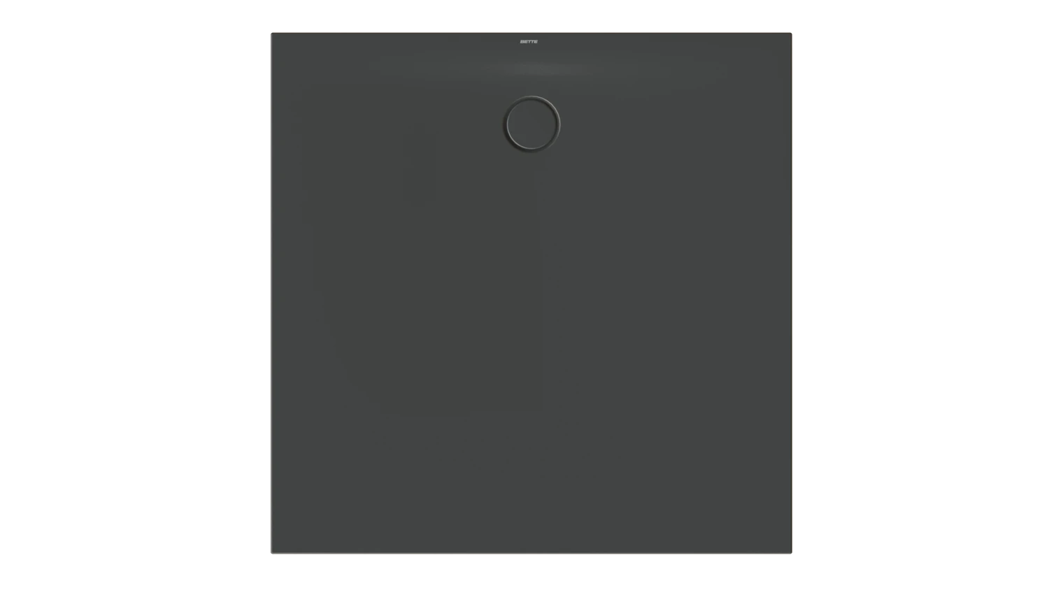Bette quadrat Duschwanne „BetteFlat“ 1200 × 1200 mm mit BetteAntirutsch Pro, ohne Oberflächenveredelung, ohne Wannenträger, in Ebony