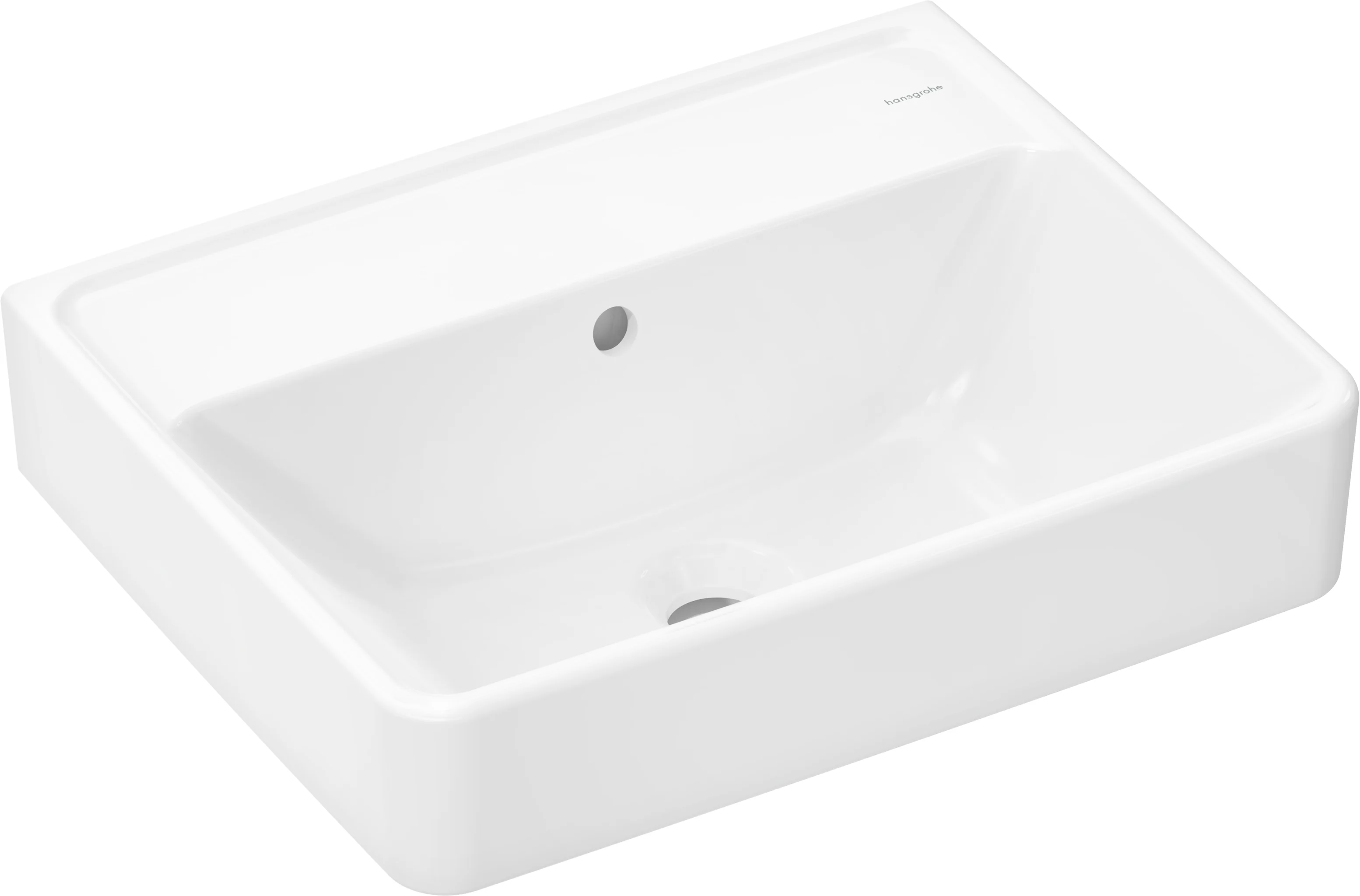 Hansgrohe Handwaschbecken Xanuia Q, 500x390 mm, weiß, glänzend, mit Überlauf, wandhängend