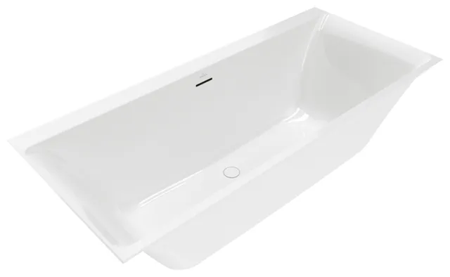 Villeroy & Boch rechteck Badewanne „Subway 3.0“ mit SilentFlow 180 × 80 cm in Weiß Alpin, 