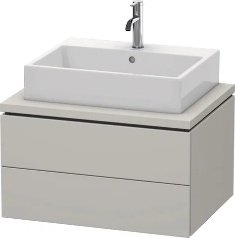 Duravit Waschtischunterschrank wandhängend „L-Cube“ 72 × 40 × 54,7 cm Betongrau Matt