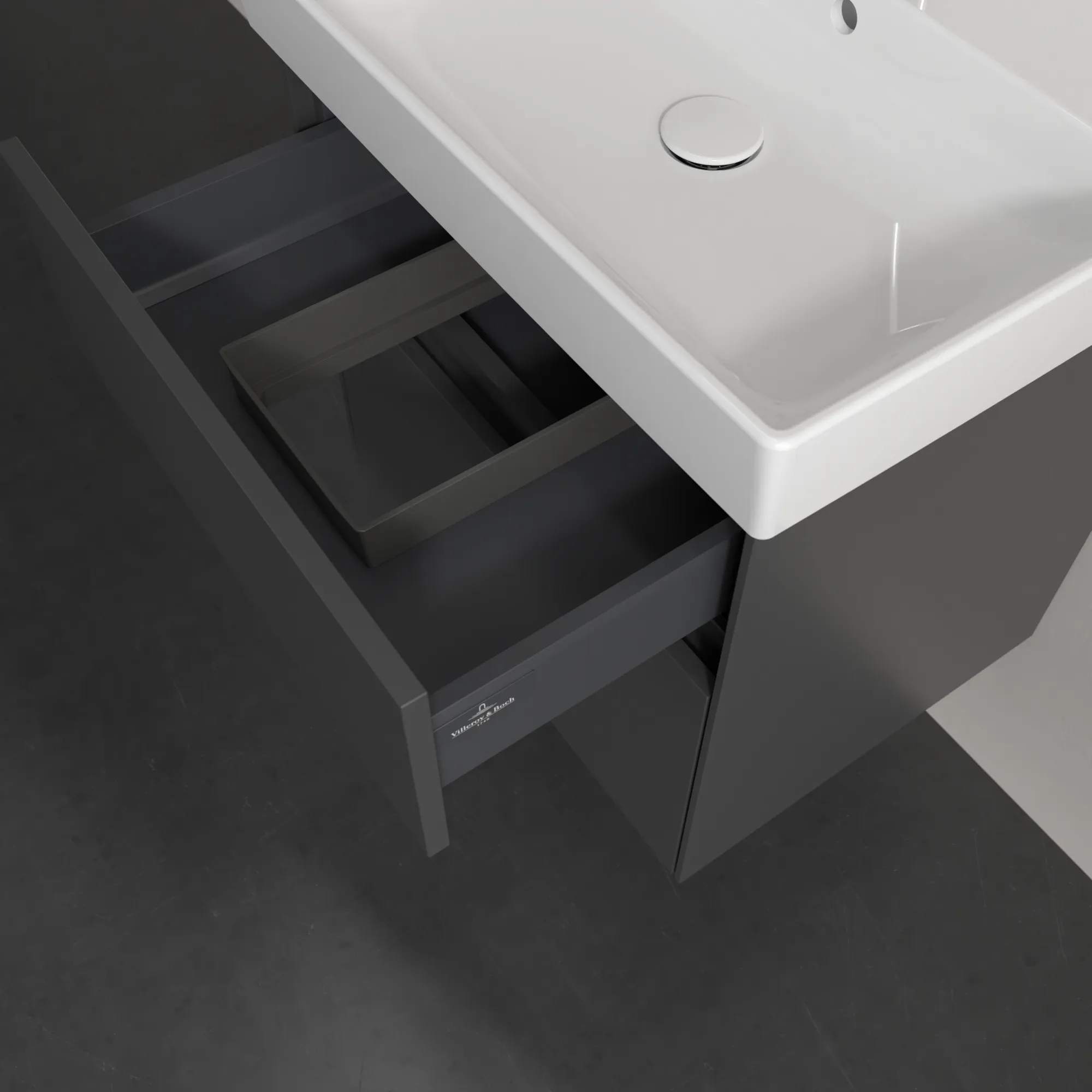 Villeroy & Boch Collaro Waschbeckenunterschrank 554x546x444 mm Graphite