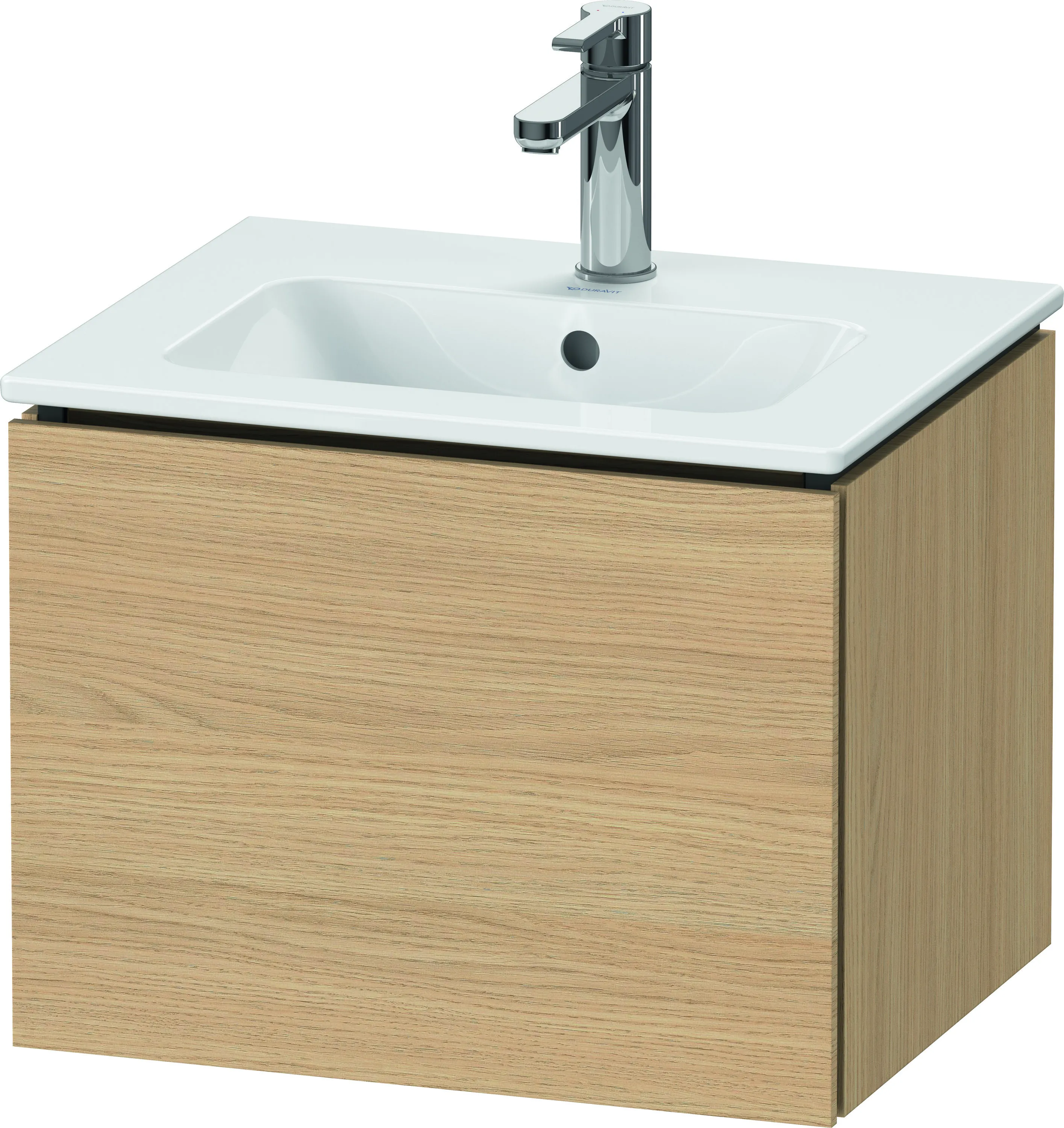 Duravit Waschtischunterschrank wandhängend „L-Cube“ 52 × 40 × 42,1 cm Eiche Natur