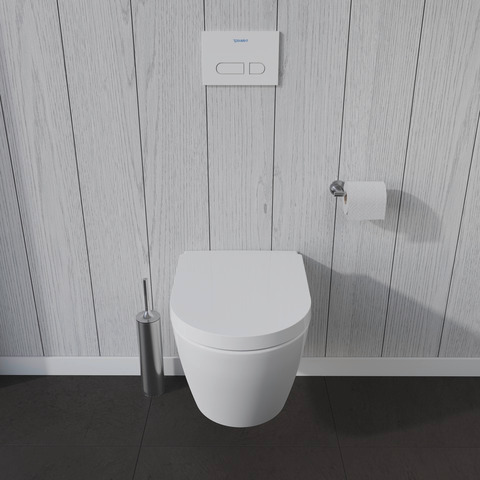Duravit Wand-Tiefspül-WC inkl. WC-Sitz „ME by Starck“ 37,35 × 57 × 39,5 cm, Befestigung sichtbar Duravit Wand-Tiefspül-WC inkl. WC-Sitz „ME by Starck“ 37,35 × 57 × 39,5 cm, Befestigung sichtbar