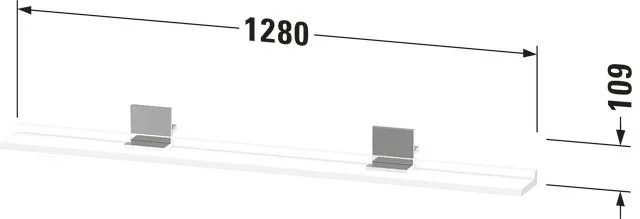 Duravit Ablage „Sivida“ in Befestigung sichtbar 128 × 3,5 × 11,5 cm Duravit Ablage „Sivida“ in Befestigung sichtbar 128 × 3,5 × 11,5 cm