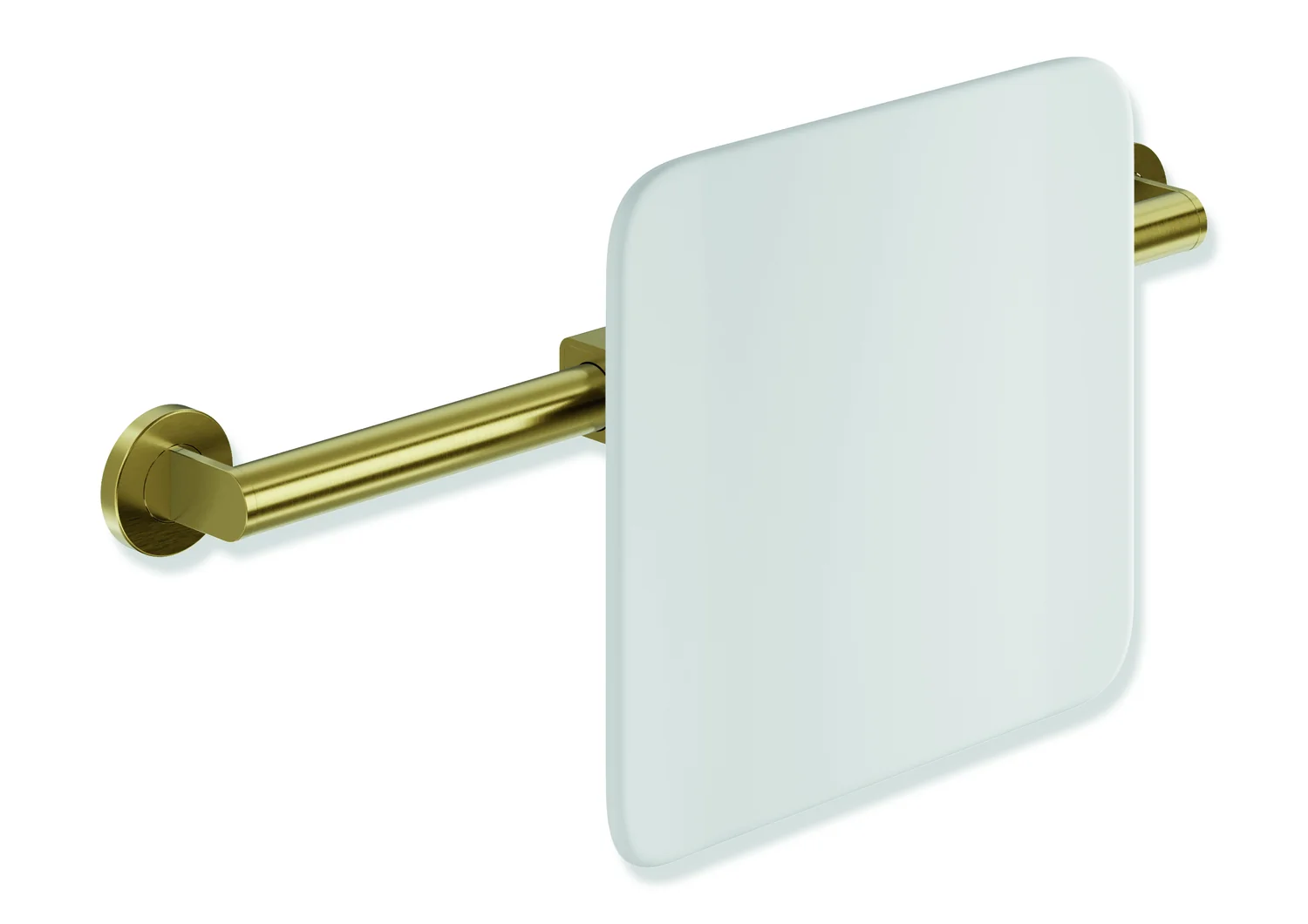 HEWI Rückensupport System 900, PVD-beschichtet, weiß, Tiefe 150 mm, Achsmaß 582–682 mm verstellbar, Wandmontage, Farbe VT (Gold gebürstet) HEWI Rückensupport System 900, PVD-beschichtet, weiß, Tiefe 150 mm, Achsmaß 582–682 mm verstellbar, Wandmontage, Farbe VT (Gold gebürstet)