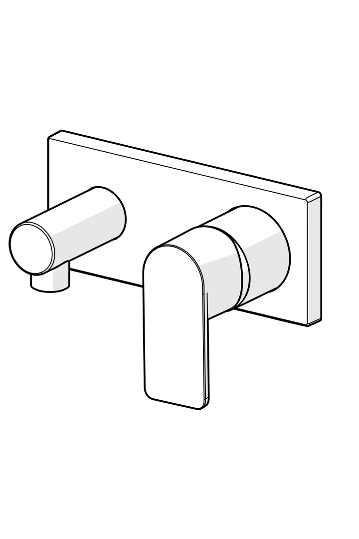 HansaSTELA Duscharmatur Einhebelmischer Fertigset für Brause-Batterie HansaSTELA 4456 Rosette eckig Chrom HansaSTELA Duscharmatur Einhebelmischer Fertigset für Brause-Batterie HansaSTELA 4456 Rosette eckig Chrom