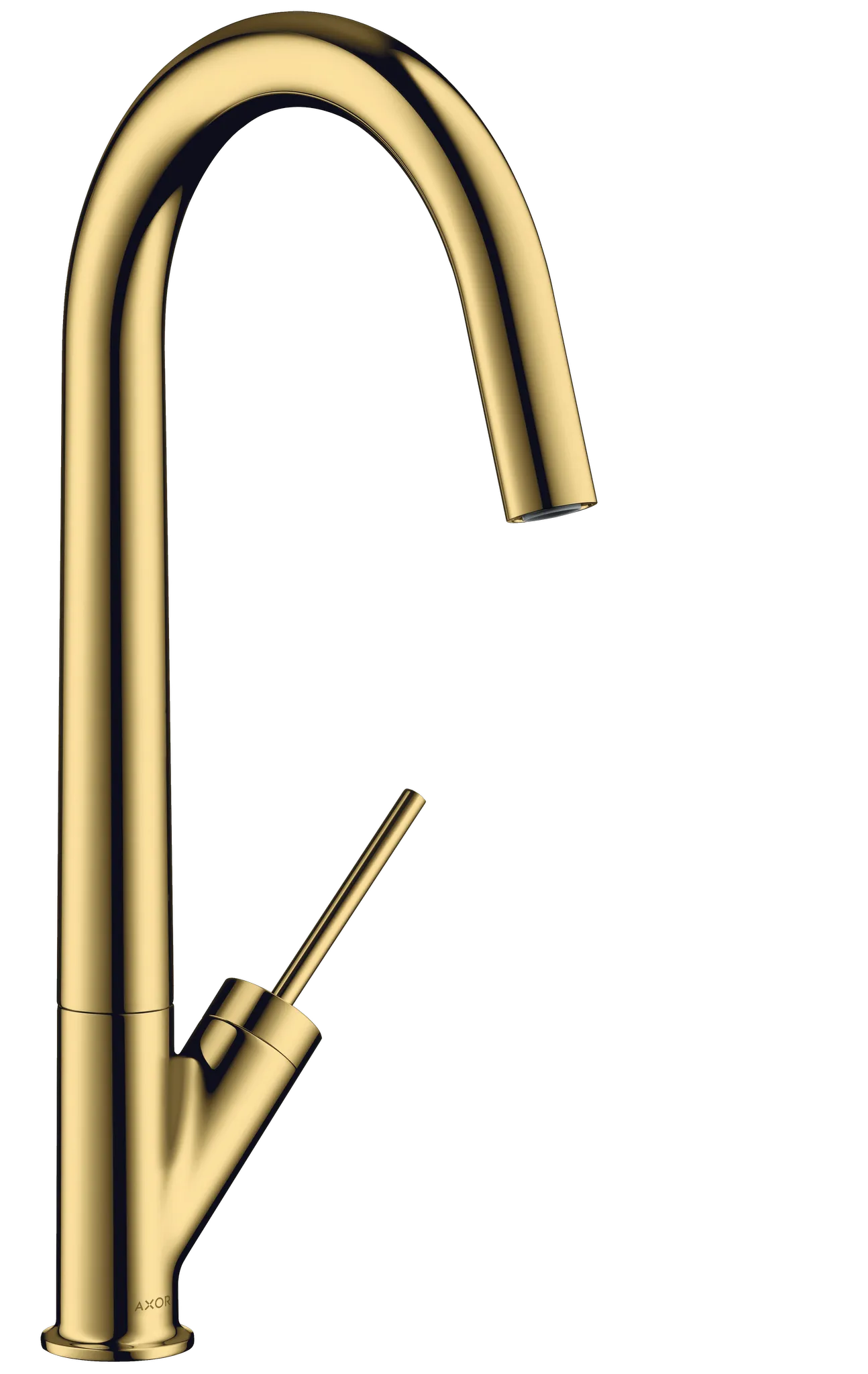 Hansgrohe AXOR Starck Einhebel-Küchenmischer 300 mit Schwenkauslauf, Polished Gold Optic