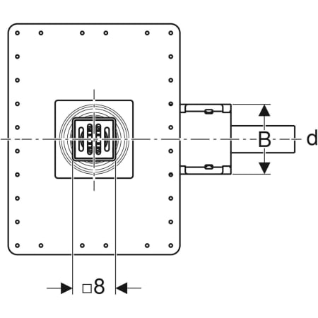 Duschbodenablauf für Estrichhöhe am Einlauf 90–220 mm: d=50mm Duschbodenablauf für Estrichhöhe am Einlauf 90–220 mm: d=50mm