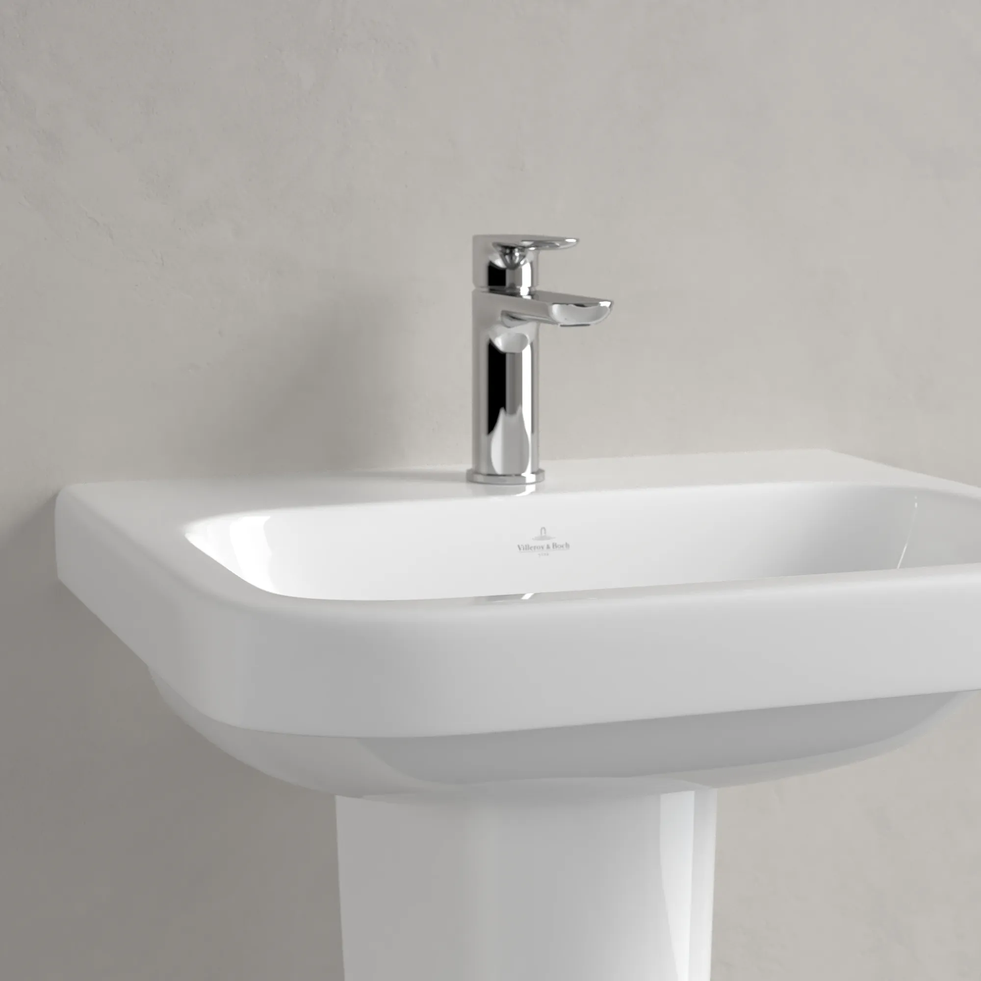 Villeroy & Boch Architectura Wandwaschbecken 418856, 550x470x180mm, weiß Alpin, glänzend, 3-Loch-Armatur, Sanitärkeramik Villeroy & Boch Architectura Wandwaschbecken 418856, 550x470x180mm, weiß Alpin, glänzend, 3-Loch-Armatur, Sanitärkeramik