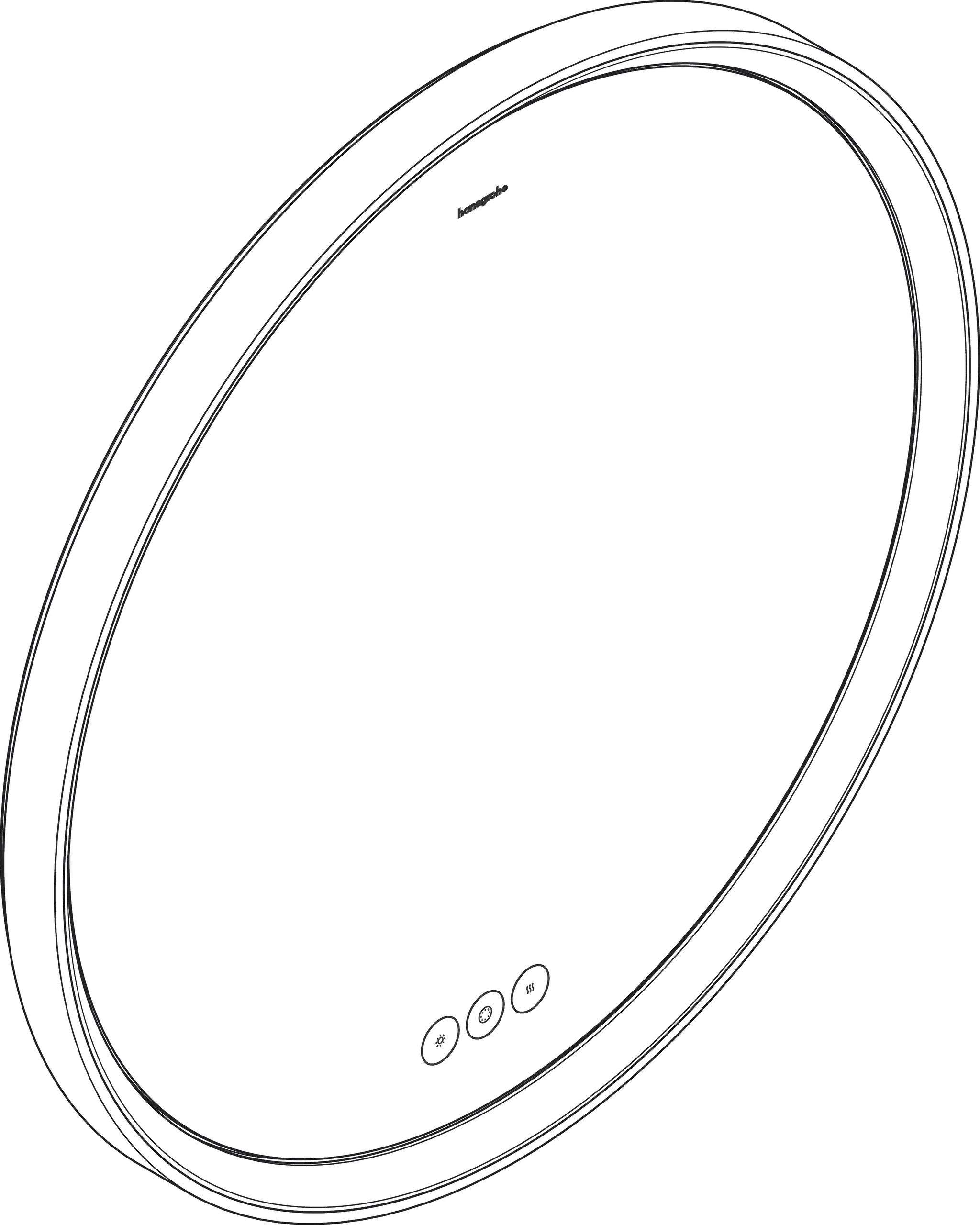 Hansgrohe Xarita S Spiegel 700/50 mit LED-Beleuchtung, kapazitiver Berührungssensor, Mattweiß