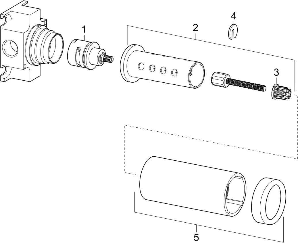 Hansa Verdeckter Umsteller 0295 G1⁄2, DN15