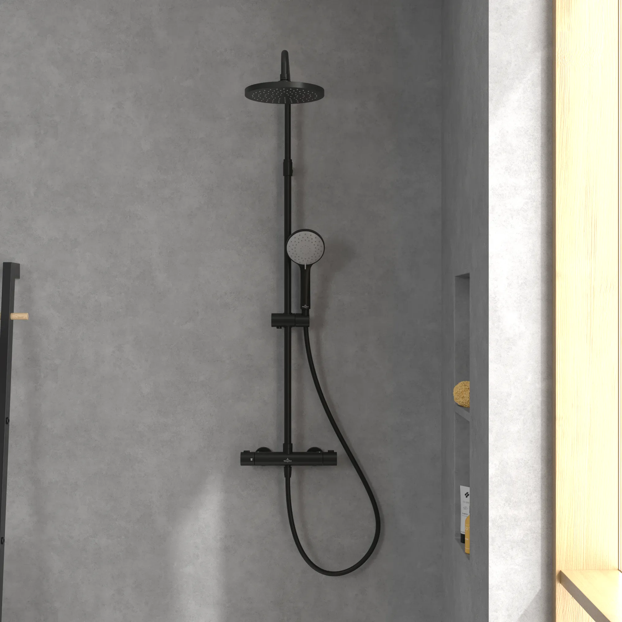 Gleitstangekombination TVS10900200061, Befestigung verdeckt 57,6 cm in Matt Black