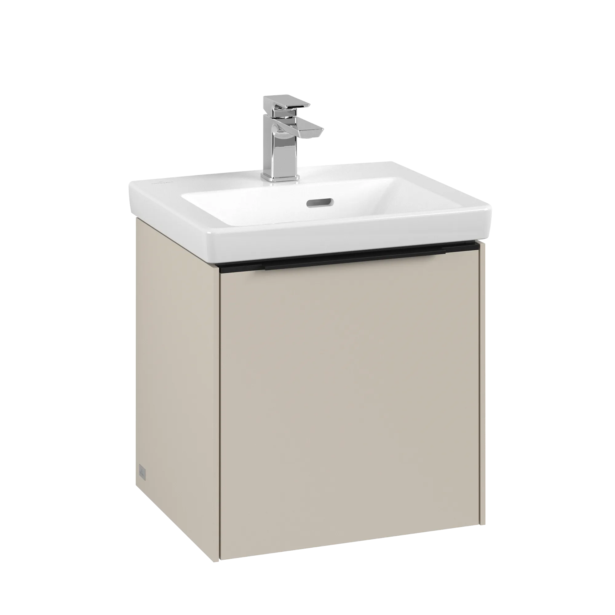 Villeroy & Boch Waschtischunterschrank mit Tür „Subway 3.0“ für Schrankwaschtisch 423 × 429 × 378 mm Cashmere Grey, 1 Tür, für Becken mittig, Anschlag links Villeroy & Boch Waschtischunterschrank mit Tür „Subway 3.0“ für Schrankwaschtisch 423 × 429 × 378 mm Cashmere Grey, 1 Tür, für Becken mittig, Anschlag links