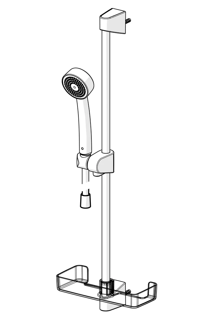 HansaBASICJET Wandstangen-Brausenset 4478, 1-strahlig d 70 mm DN15 Chrom HansaBASICJET Wandstangen-Brausenset 4478, 1-strahlig d 70 mm DN15 Chrom