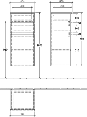 Villeroy & Boch Seitenschrank „Legato“ 40 × 87 cm