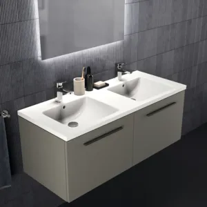 Ideal Standard Waschtischunterschrank „i.lifeB“ 120 × 44 × 50,5 cm Quarzgrau matt