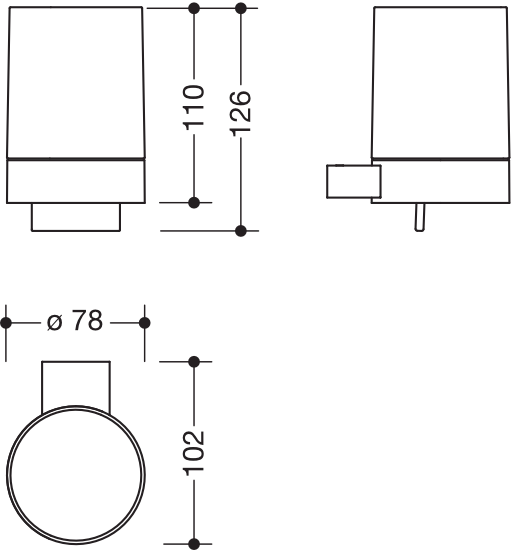 HEWI Seifenspender 10,2 cm