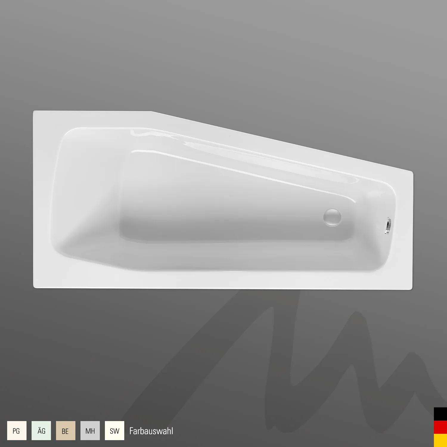 Mauersberger Acryl-Badewanne globosa 170/70 links, 1700x700x475, Farbgruppe 2 Mauersberger Acryl-Badewanne globosa 170/70 links, 1700x700x475, Farbgruppe 2