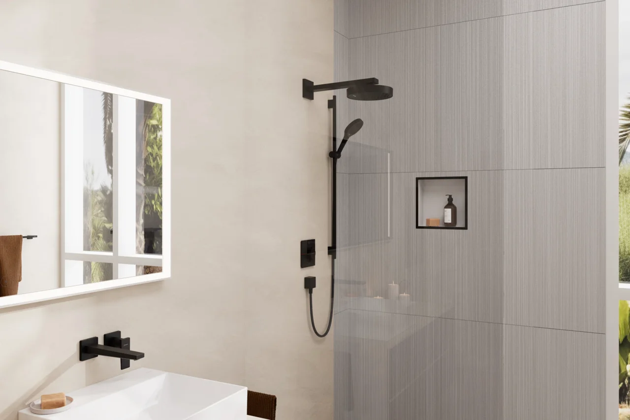 Hansgrohe Metropol Einhebel-Waschtischmischer Unterputz mattschwarz, Ausladung 225 mm, Hebelgriff, Normalstrahl, max. Durchfluss 5 l/min Hansgrohe Metropol Einhebel-Waschtischmischer Unterputz mattschwarz, Ausladung 225 mm, Hebelgriff, Normalstrahl, max. Durchfluss 5 l/min