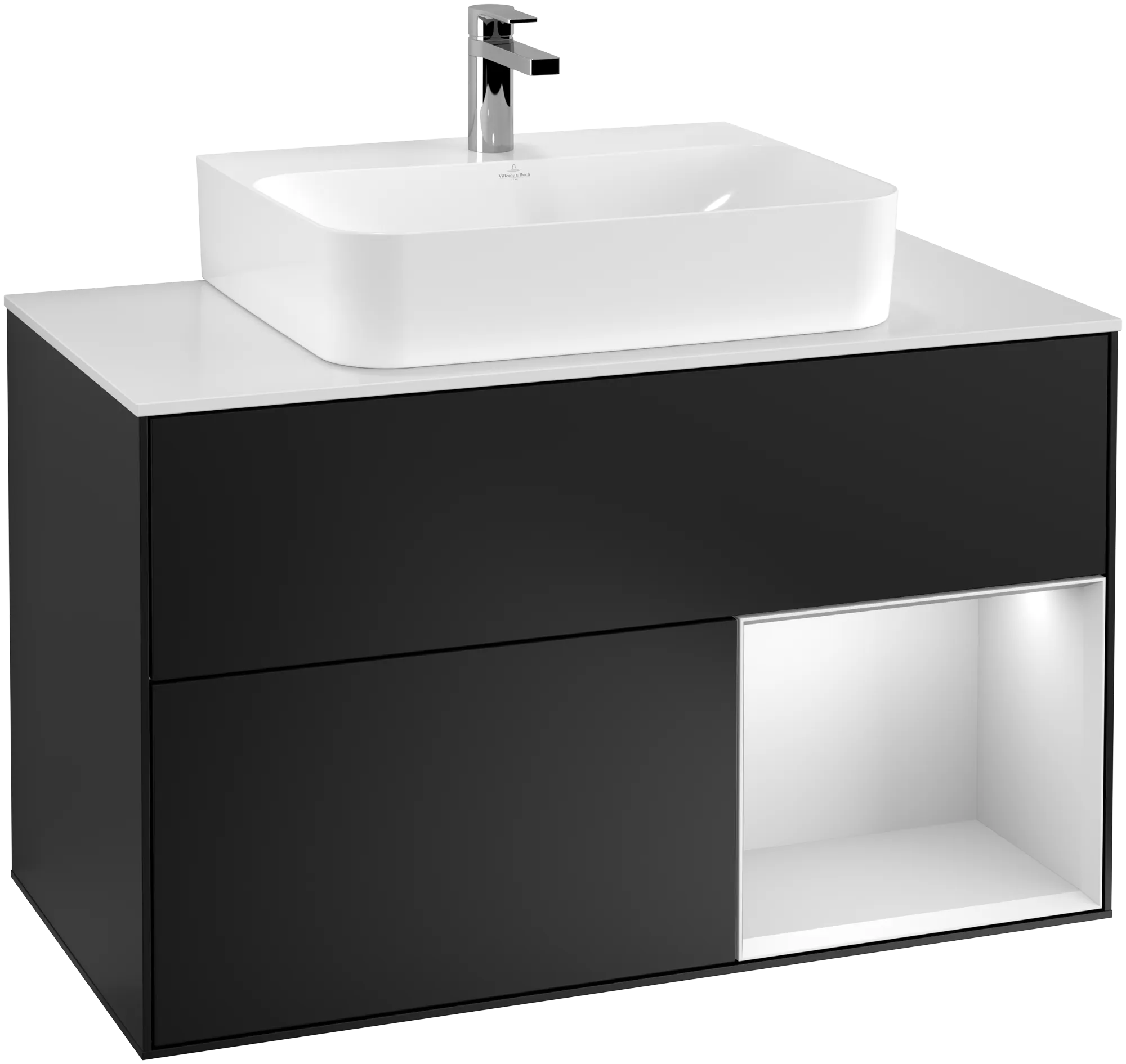 Villeroy & Boch Finion Waschbeckenunterschrank F12, 1000 x 603 x 501 mm, mit Beleuchtung