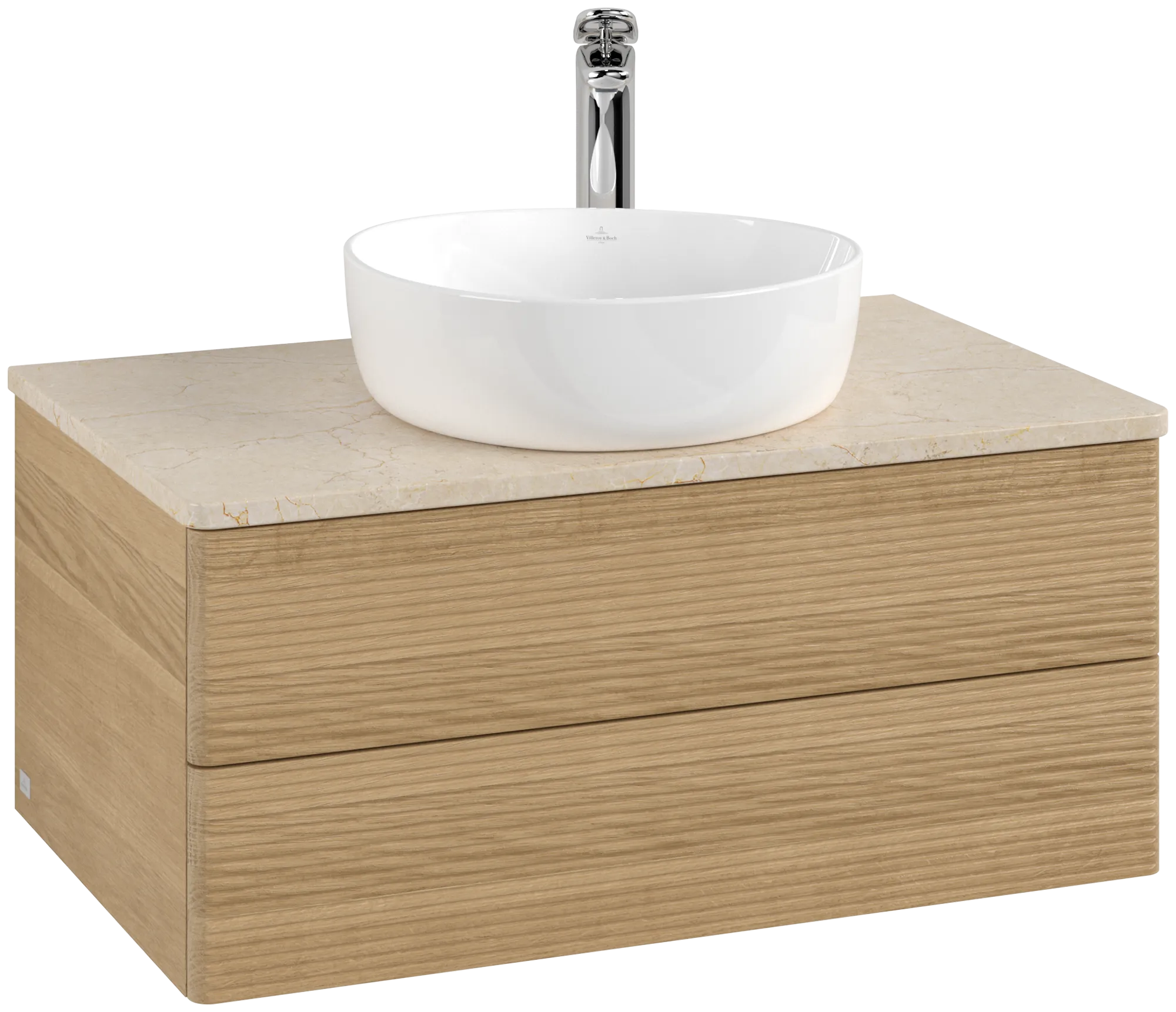 Villeroy & Boch Antao Waschbeckenunterschrank K19_5, 800 x 360 x 500 mm, Honey Oak / Botticino