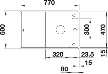 BLANCO AXIA III 45 S-F BLANCO AXIA III 45 S-F