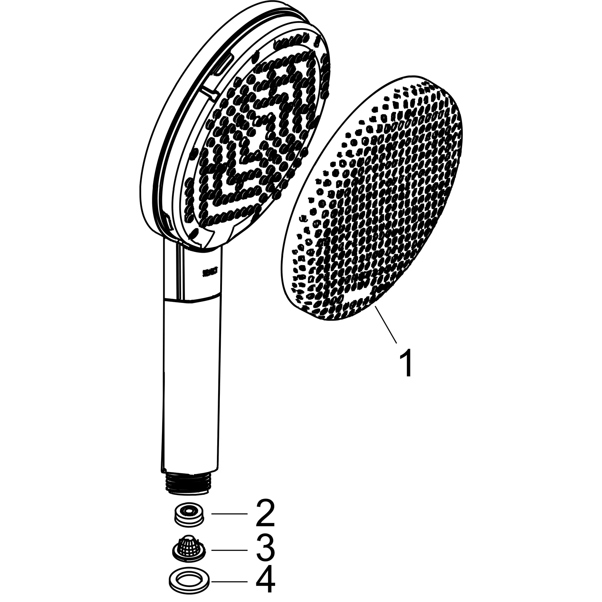 Hansgrohe Handbrause Raindance Alive Select S, Chrom, 125 mm Brausekopfgröße, 3 Strahlarten, QuickClean, Durchflussregler 12 l/min