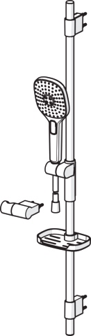 Gleitstangekombination „Activejet Style“ 970 mm in Chrom Gleitstangekombination „Activejet Style“ 970 mm in Chrom