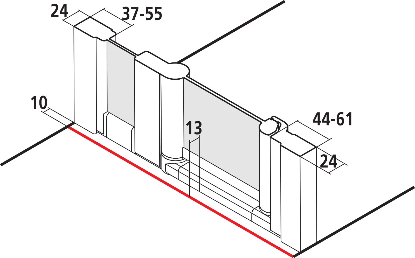 Kermi Duschdesign Schwingtür Schwingtür mit Festfeld für Nische und Ecke „NOVA 2000“ passend für Ecke / Nische Glas Kerolan Fontana, Profile Silber Mattglanz, BV: 715 – 750 mm WE: 715 – 750 mm H: 1750 mm Kermi Duschdesign Schwingtür Schwingtür mit Festfeld für Nische und Ecke „NOVA 2000“ passend für Ecke / Nische Glas Kerolan Fontana, Profile Silber Mattglanz, BV: 715 – 750 mm WE: 715 – 750 mm H: 1750 mm