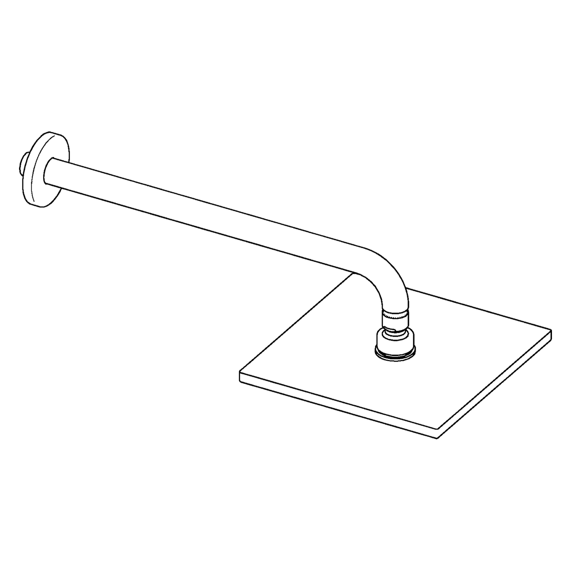 HA Kopfbrause HANSAVIVA 4426 1-strahlig 200 x 200 mm Ausladung 357 mm DN15 Chrom