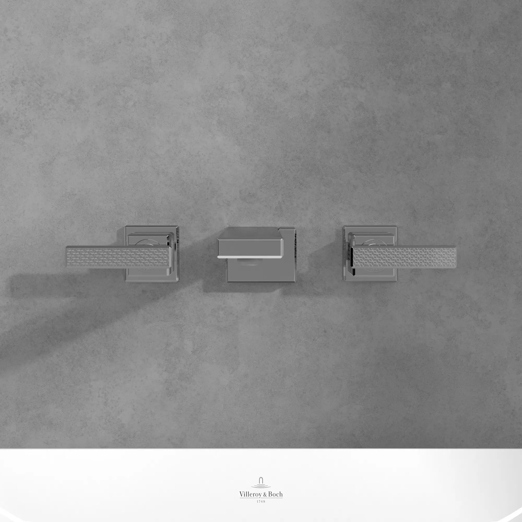 Zweihand-Waschtischarmatur „Mettlach“ 21,5 cm in Chrom Zweihand-Waschtischarmatur „Mettlach“ 21,5 cm in Chrom