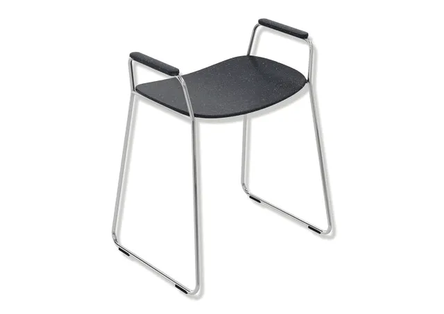 Duschhocker, Gestell verchromt, Sitzfläche und Armpads aus hochwertigem PIR Kunststoff (Post-Industrial-Recycling), Höhe 626 mm, Breite 536 mm, Sitzhöhe 480 mm, Sitzfläche 478 mm breit, in Farbe JH (Waldgrün) Duschhocker, Gestell verchromt, Sitzfläche und Armpads aus hochwertigem PIR Kunststoff (Post-Industrial-Recycling), Höhe 626 mm, Breite 536 mm, Sitzhöhe 480 mm, Sitzfläche 478 mm breit, in Farbe JH (Waldgrün)
